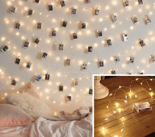 Mẫu 3: Dây Đèn Led Đom Đóm Kẹp Ảnh Mẫu 3: Dây Đèn Led Đom Đóm Kẹp Ảnh