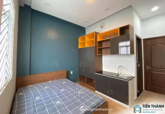 Điểm Nhấn Phòng Trọ Nhỏ Với Vách Tường Màu