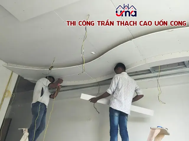 Hướng Dẫn Thi Công Trần Thạch Cao Uốn Cong