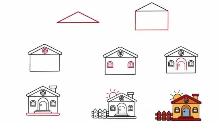 Cách Vẽ Ngôi Nhà Cách Vẽ Ngôi Nhà