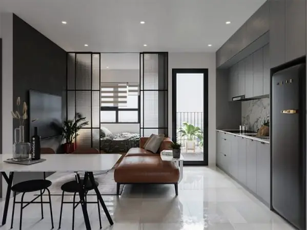 Cách 9: Phòng Khách Kết Hợp Phòng Ngủ Với Ghế Sofa Cách 9: Phòng Khách Kết Hợp Phòng Ngủ Với Ghế Sofa