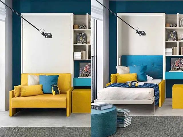 Cách 5: Dùng Tủ Đựng Giường Ngủ Thông Minh