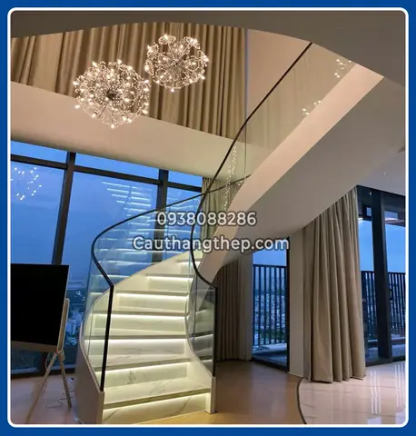 Cầu Thang Xoắn Cho Căn Hộ Duplex Tại Hồ Chí Minh - 0938 088 286