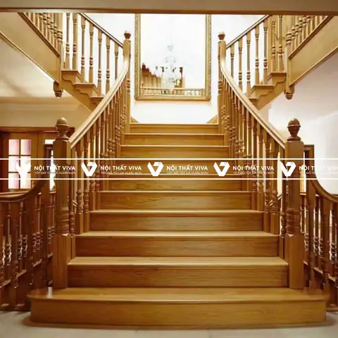 Cầu Thang Gỗ Kết Hợp Tủ Thiết Kế Tinh Tế Sang Trọng Giá Hợp Lý