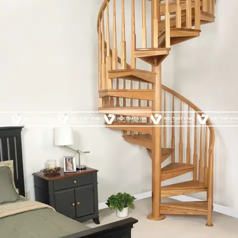 Cầu Thang Gỗ Xoắn Ốc