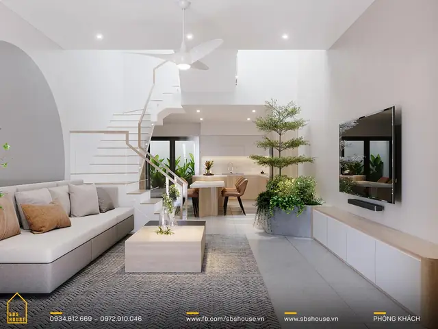 Mẫu Thiết Kế Cầu Thang Nhà Lệch Tầng Đẹp