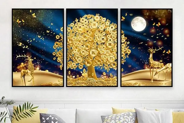 Tranh Treo Phòng Khách - Tranh Kim Tiền Tranh Treo Phòng Khách - Tranh Kim Tiền