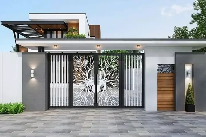 Mẫu Cổng Gỗ Hiện Đại Theo Phong Cách Châu U Mẫu Cổng Gỗ Hiện Đại Theo Phong Cách Châu U