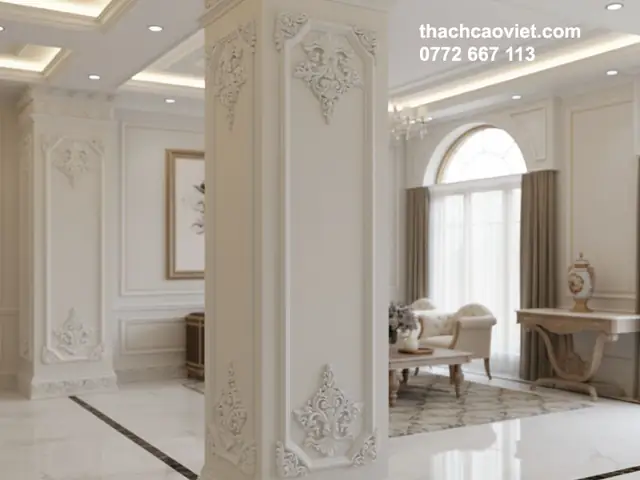 Máº«u Cá»t Nhà Vuông Äáº¹p Trang Trí Vá»i Phào Chá»