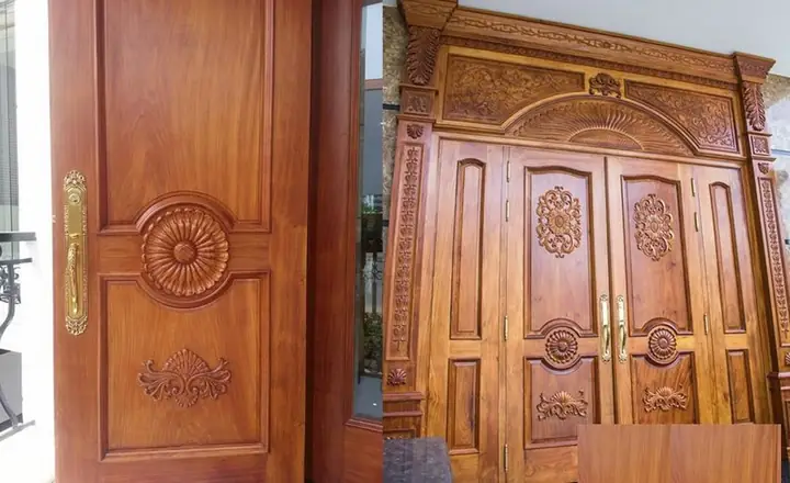 Top 20 Mẫu Cửa Gỗ 4 Cánh Mặt Tiền Đẹp