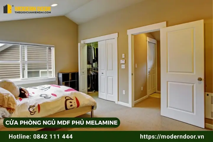 Cửa Phòng Ngủ Gỗ Mdf Phủ Melamine