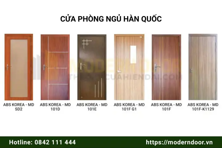 Mẫu Cửa Phòng Ngủ Nhựa Abs Hàn Quốc
