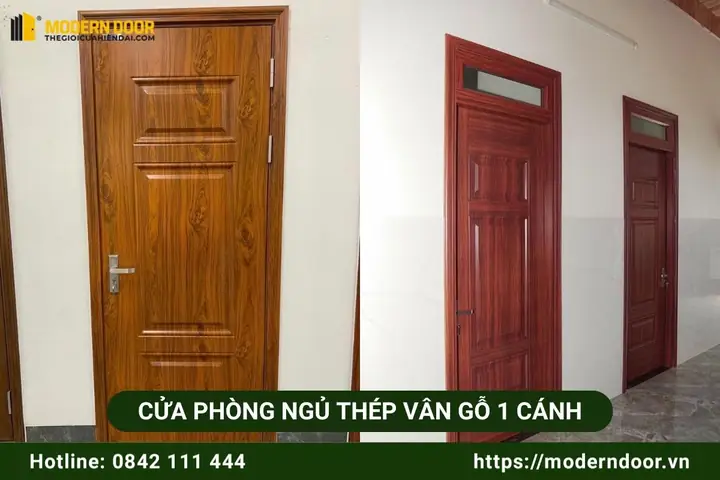 Cửa Phòng Ngủ Thép Vân Gỗ
