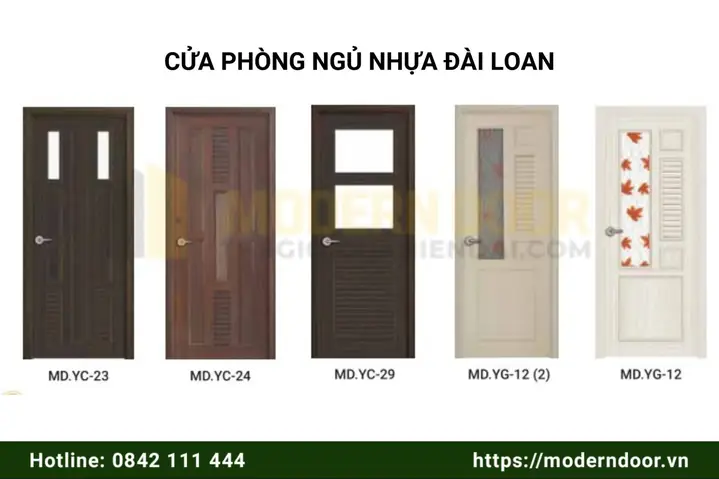 Mẫu Cửa Phòng Ngủ Từ Nhựa Pvc Đài Loan