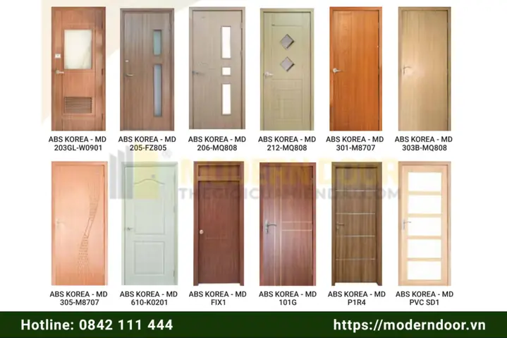 Mẫu Cửa Phòng Ngủ Nhựa Abs Hàn Quốc