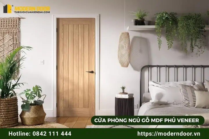 Cửa Phòng Ngủ Gỗ Mdf Phủ Veneer