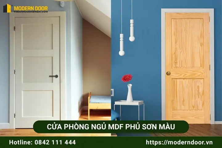 Mẫu Cửa Phòng Từ Gỗ Mdf Phủ Sơn Màu