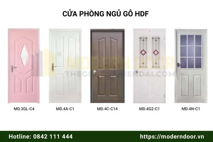 Mẫu Cửa Phòng Ngủ Gỗ Hdf