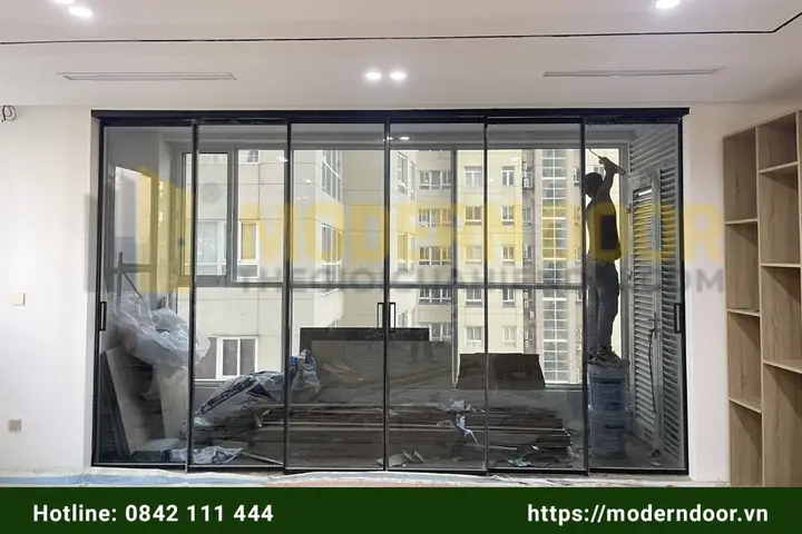 Mẫu Cửa Nhôm Hệ Slim Cho Phòng Ngủ