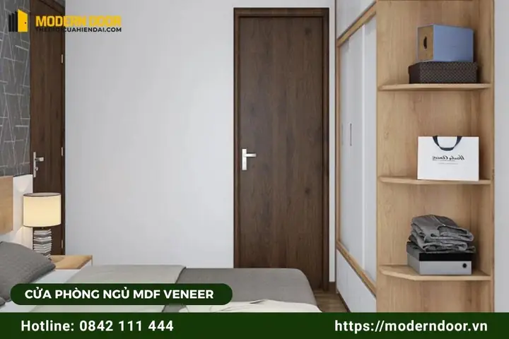 Cửa Phòng Ngủ Gỗ Mdf Phủ Veneer