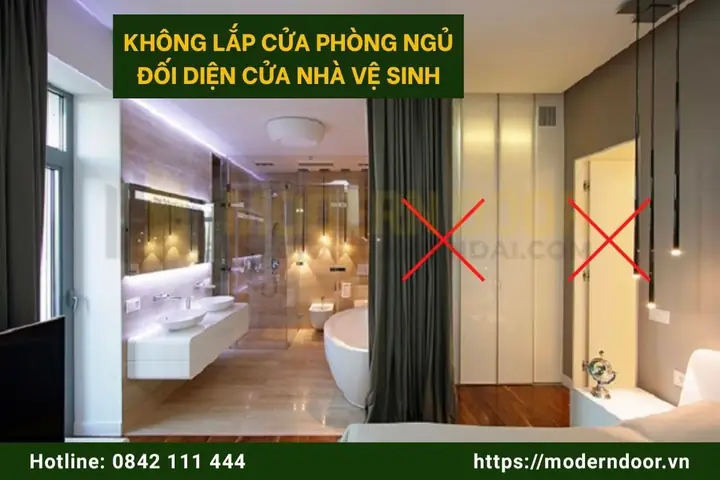 Không Lắp Cửa Phòng Ngủ Thẳng Với Nhà Vệ Sinh