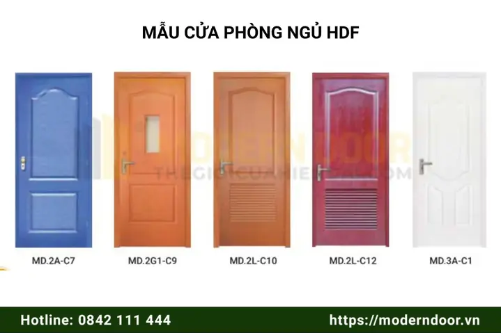 Mẫu Cửa Phòng Ngủ Gỗ Hdf