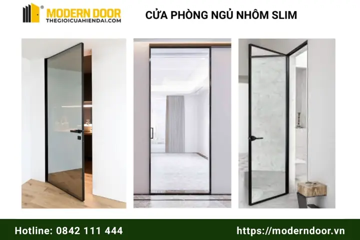 Mẫu Cửa Nhôm Hệ Slim Cho Phòng Ngủ