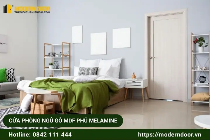 Cửa Phòng Ngủ Gỗ Mdf Phủ Melamine