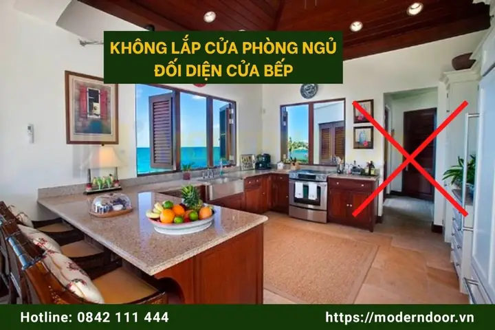 Không Lắp Cửa Phòng Ngủ Đối Diện Cửa Nhà Bếp
