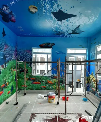 Tranh Dán Tường 3d Đại Dương Cho Phòng Ngủ