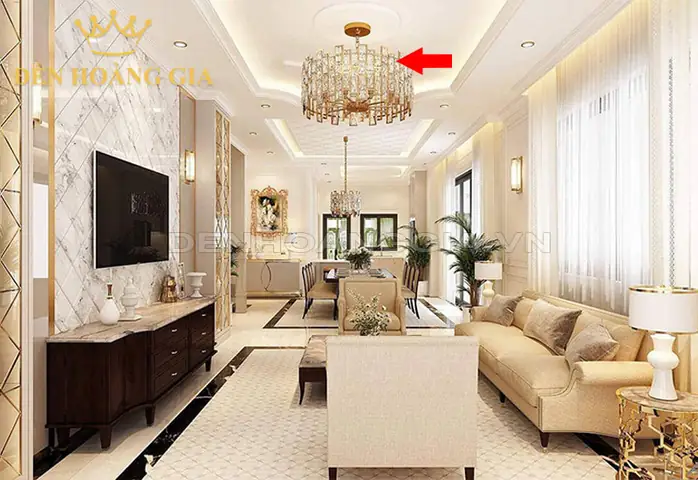 Đèn Chùm Trang Trí Trần Thạch Cao Đẹp, Sang Trọng Đèn Chùm Trang Trí Trần Thạch Cao Đẹp, Sang Trọng