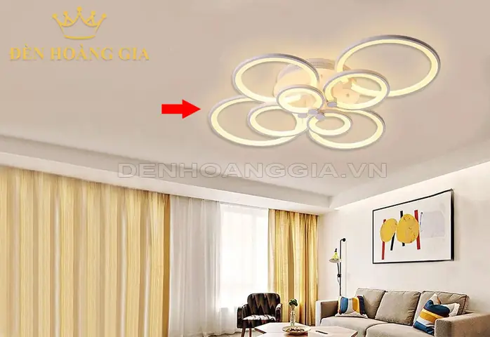 Đèn Led Mâm Ốp Trần Thạch Cao Phòng Khách Đèn Led Mâm Ốp Trần Thạch Cao Phòng Khách