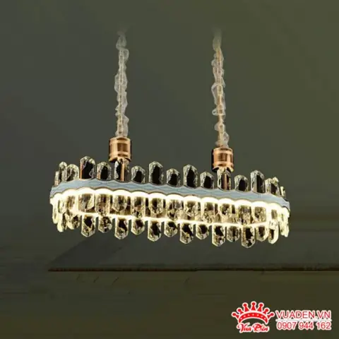 Đèn Thả Pha Lê Viền Khung Led Độc Đáo