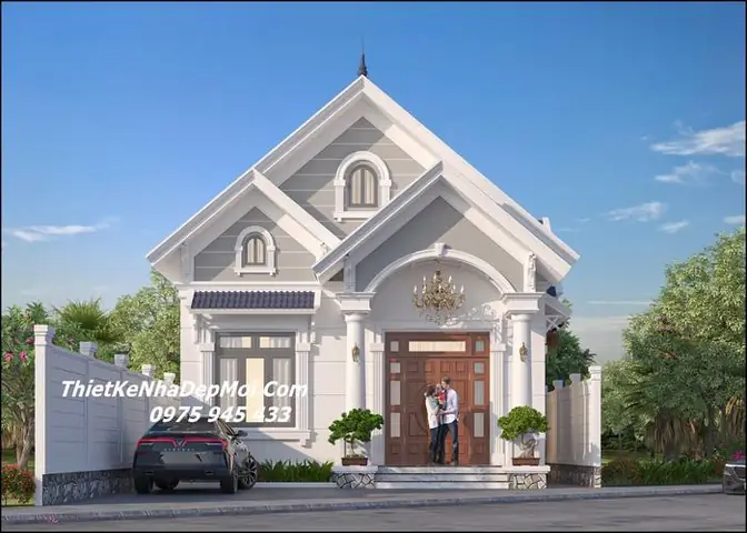 Phối Cảnh Bản Vẽ Nhà Cấp 4 Có 3 Phòng Ngủ Mái Thái