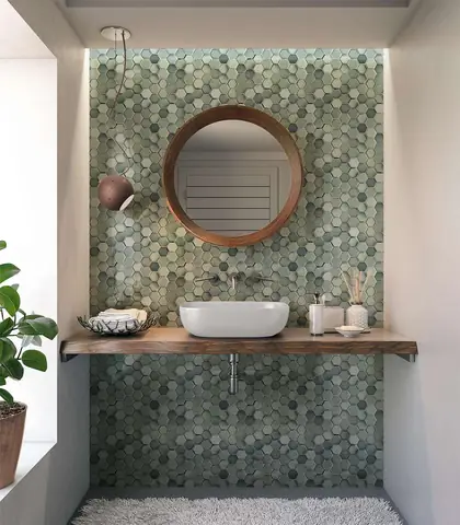 10+ Mẫu Gạch Mosaic Ốp Tường Nhà Vệ Sinh