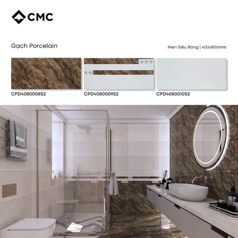 10+ Mẫu Gạch Ốp Tường Nhà Vệ Sinh Vân Đá