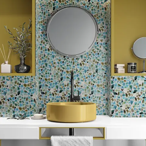 10+ Mẫu Gạch Mosaic Ốp Tường Nhà Vệ Sinh