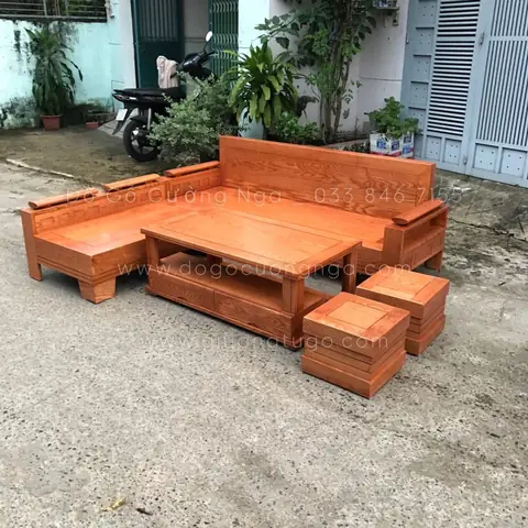 Sofa Gỗ Sồi Nga Góc L