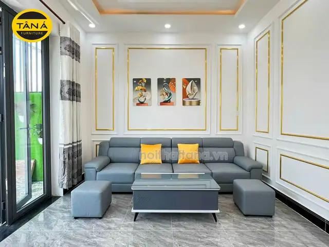 Ghế Sofa Băng Da 4 Chỗ Ngồi Hiện Đại Tb38
