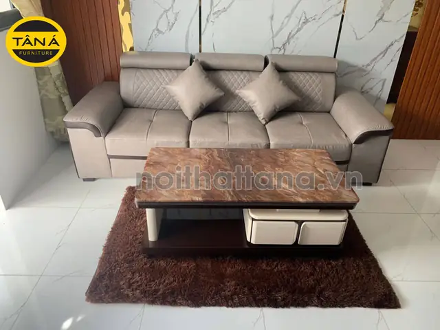 Ghế Sofa Băng Da 3 Chỗ Ngồi Nhỏ Gọn Qb34