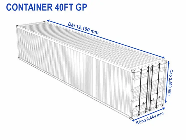 Kích Thước Container 40 Feet