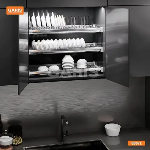 Giá Để Bát Đĩa Inox 4 Tầng Có Cánh Tủ Giá Để Bát Đĩa Inox 4 Tầng Có Cánh Tủ