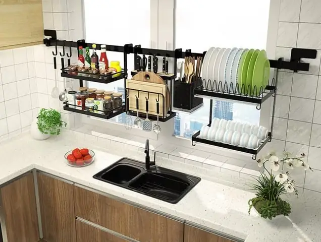 Không Gian Phía Trên Bồn Rửa Bát Tận Dụng Tối Đa