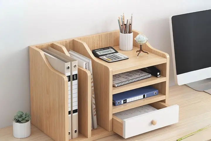 Giá Tài Liệu Gỗ Để Bàn Làm Việc