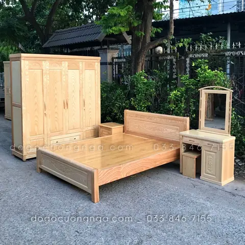 Tủ Quần Áo Gỗ Sồi Nga 3 Cánh Mẫu Đồng Tiền Đẹp