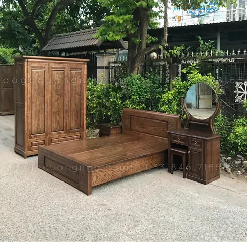 Tủ Quần Áo Gỗ Sồi Nga 3 Cánh Mẫu Đồng Tiền Đẹp