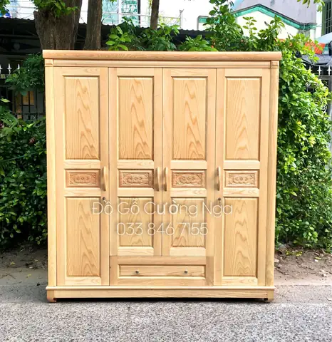 Tủ Quần Áo Gỗ Sồi Nga 3 Cánh Mẫu Đồng Tiền Đẹp