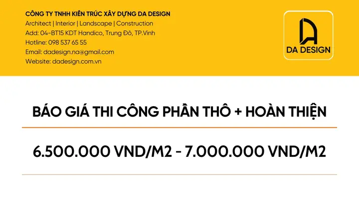 Báo Giá Xây Nhà Trọn Gói Nghệ An Mới Nhất