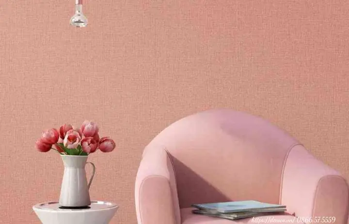 Giấy Dán Tường Trơn Màu Hồng Pastel Giấy Dán Tường Trơn Màu Hồng Pastel