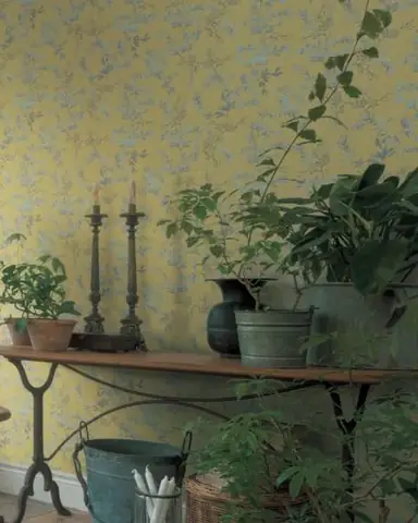 Giấy Dán Tường Màu Vàng Vintage.